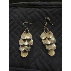 Dangle Drop Earrings Gold Tone Scale‎ Design Fashion Jewelry